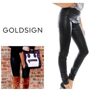 Goldsign Zebra Coated Black  Leggings